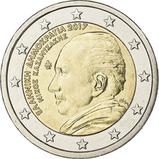 Greece, 2 Euro, Nikos Kazantzakis, 2017, Bi-Metallic, MS(65-70)