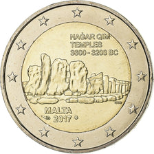 Malta, 2 Euro, temples malta Hagar Qim, 2017, Bi-Metallic, MS(65-70)