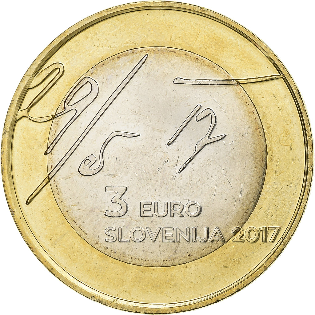 Slovenia, 3 Euro, 2017, Bi-Metallic, MS(65-70)