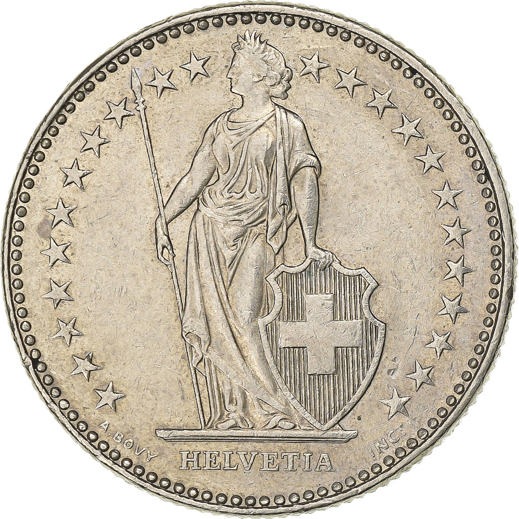 Schweiz, 2 Francs, 1987, Bern, Kupfer-Nickel, SS+, KM:21a.3