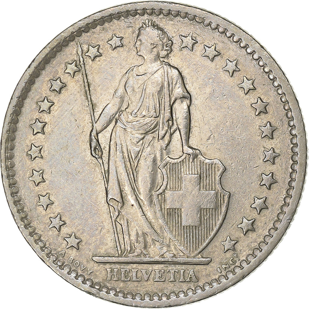 Svizzera, 2 Francs, 1974, Bern, Rame-nichel, BB+, KM:21a.1