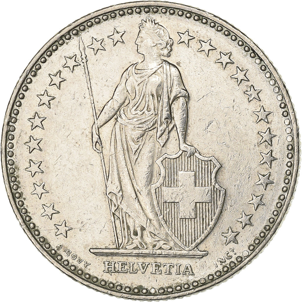 Schweiz, 2 Francs, 1992, Bern, Kupfer-Nickel, VZ, KM:21a.3