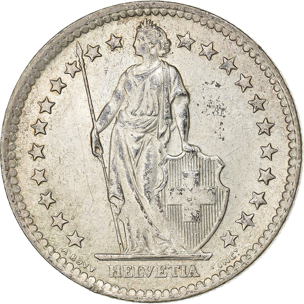 Switzerland, 2 Francs, 1964, Bern, Silver, AU(55-58), KM:21