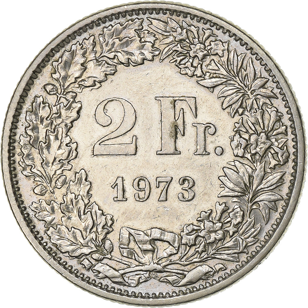 Schweiz, 2 Francs, 1973, Bern, Kupfer-Nickel, VZ, KM:21a.1