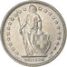 Szwajcaria, 2 Francs, 1972, Bern, Miedź-Nikiel, AU(50-53), KM:21a.1