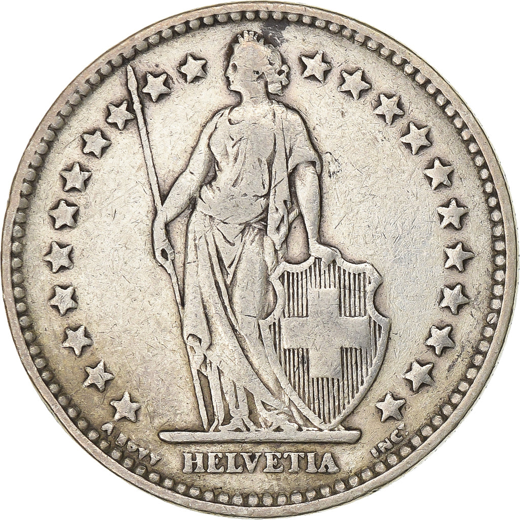 Szwajcaria, 2 Francs, 1921, Bern, Srebro, EF(40-45), KM:21