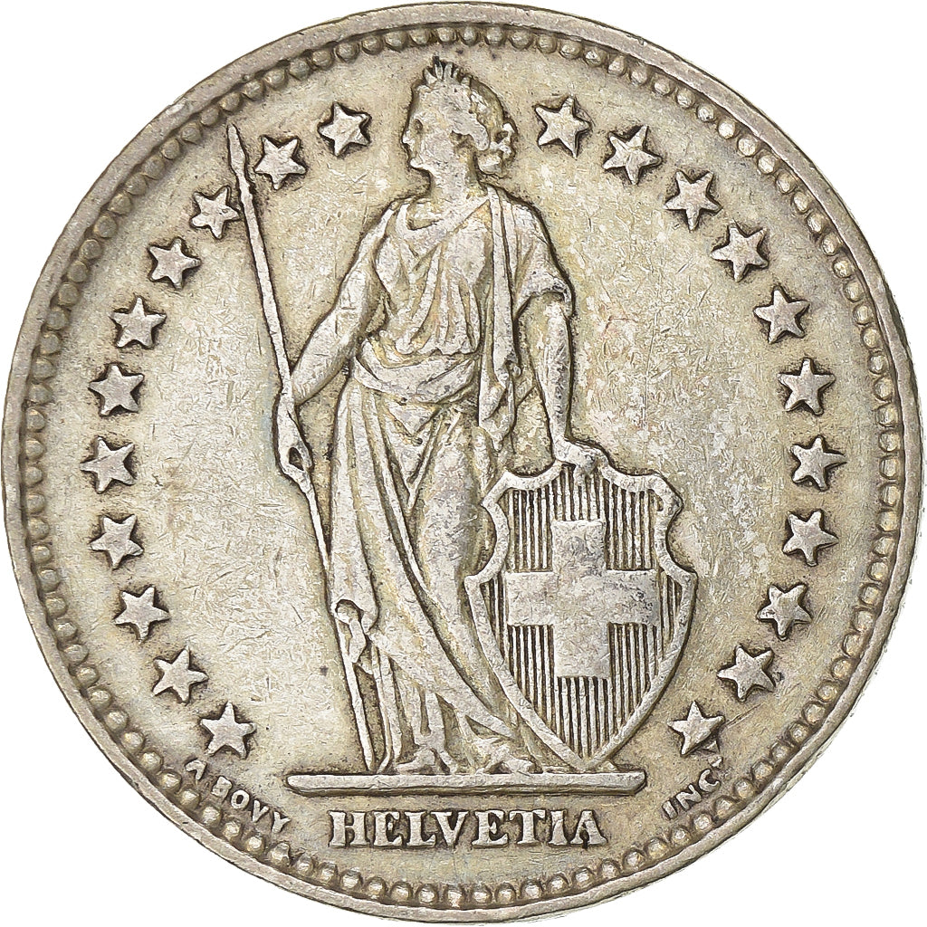 Switzerland, 2 Francs, 1940, Bern, Silver, AU(50-53), KM:21