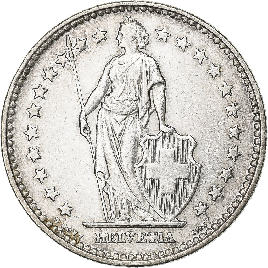 Switzerland, 2 Francs, 1921, Bern, Silver, AU(50-53), KM:21