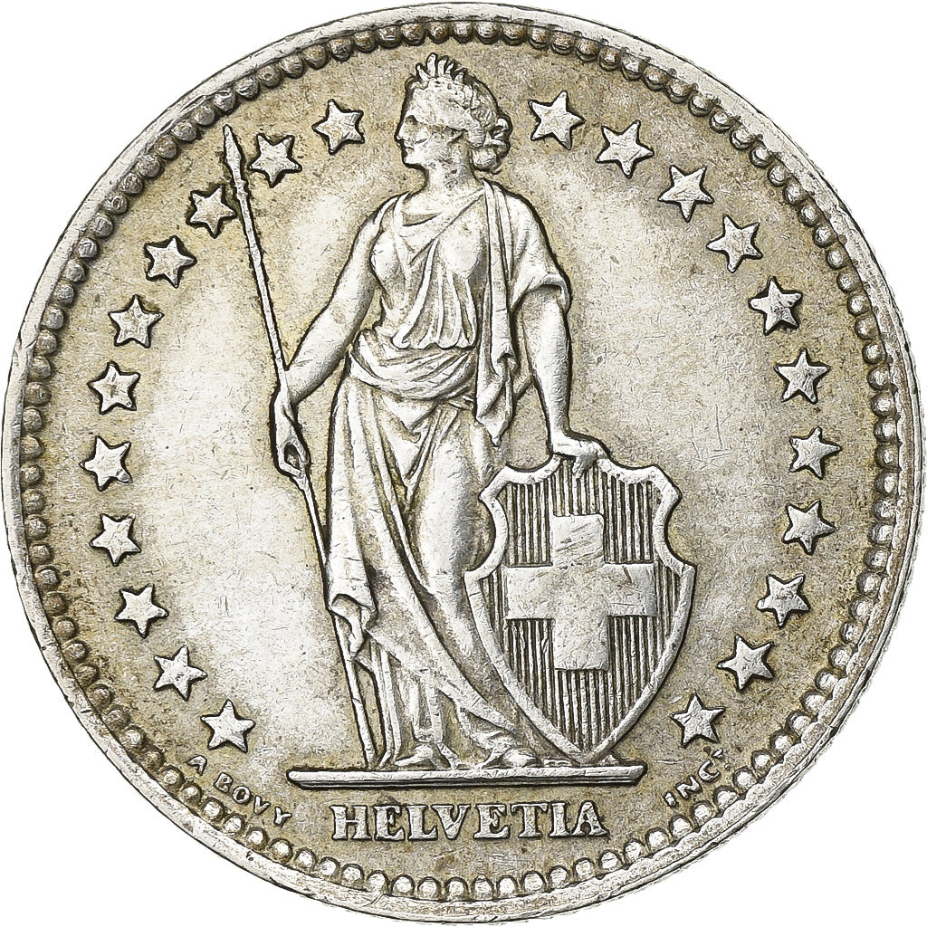 Switzerland, 2 Francs, 1958, Bern, Silver, AU(50-53), KM:21