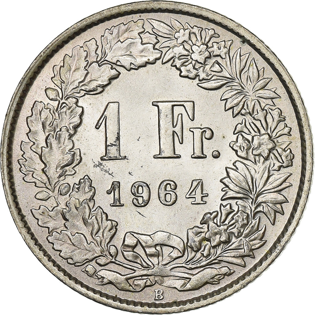 Szwajcaria, Franc, 1964, Bern, Srebro, AU(55-58), KM:24