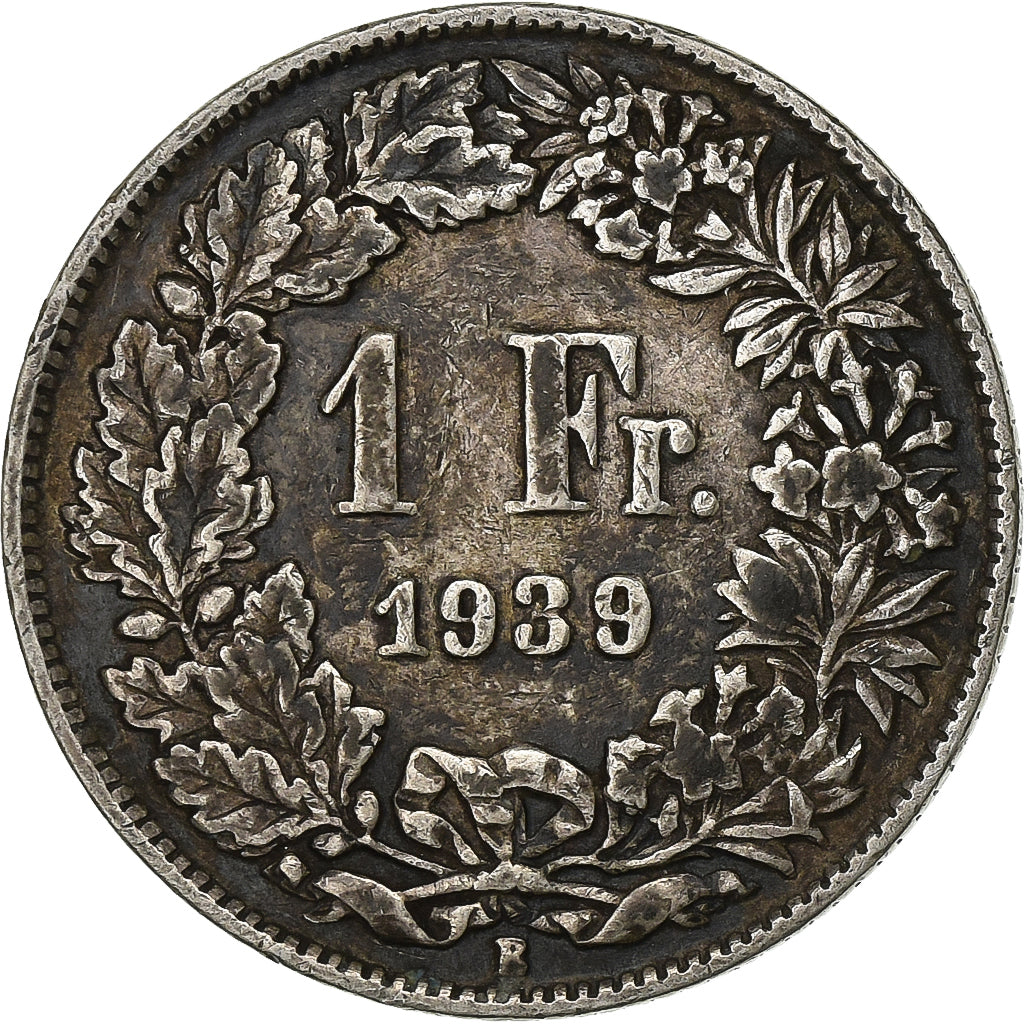 Svizzera, Franc, 1939, Bern, Argento, BB, KM:24