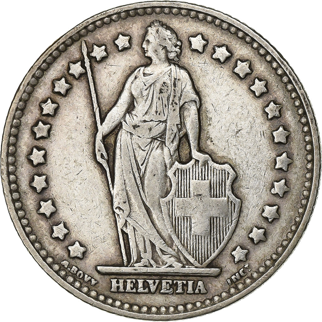 Szwajcaria, Franc, 1934, Bern, Srebro, EF(40-45), KM:24