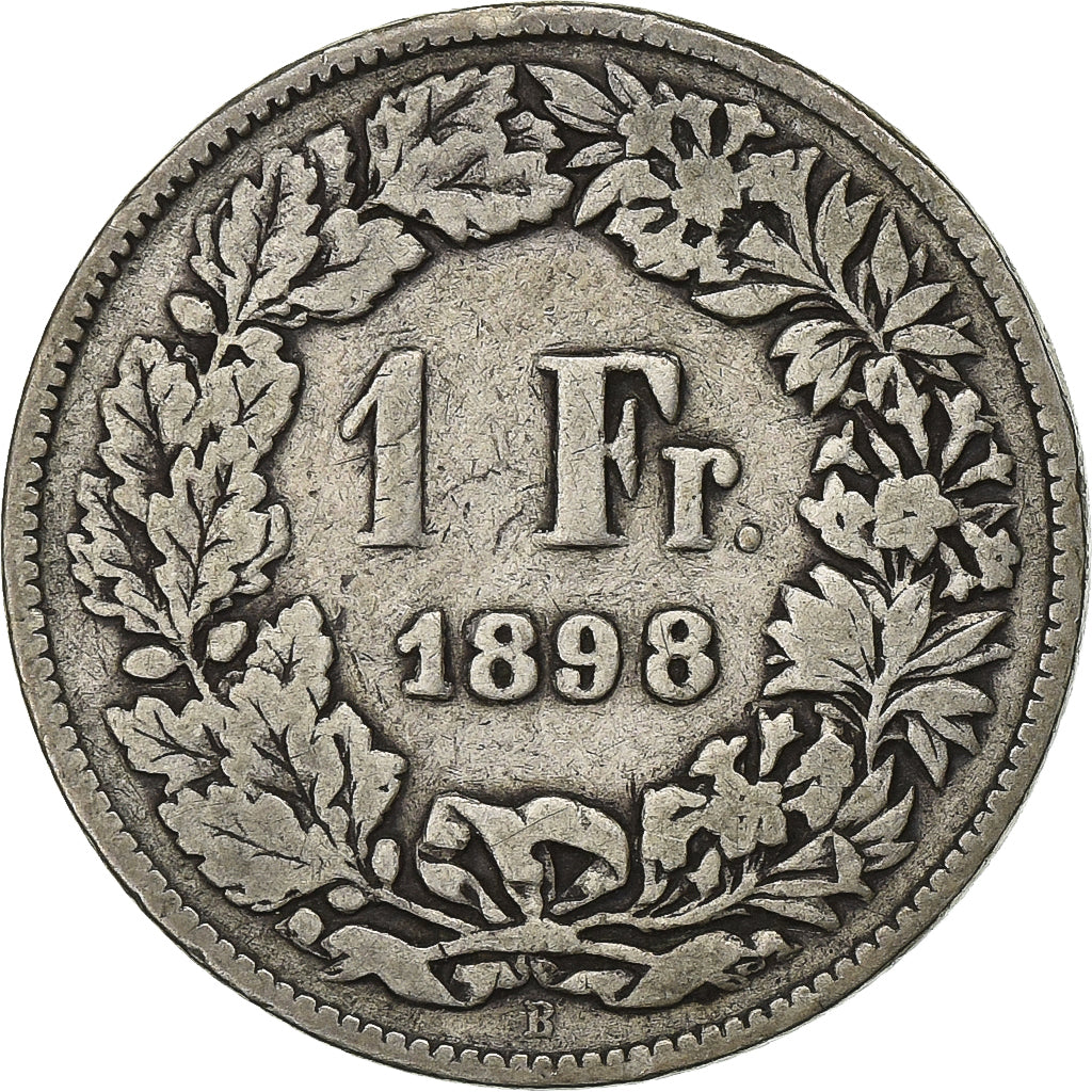 Switzerland, Franc, 1898, Bern, Silver, VF(20-25), KM:24