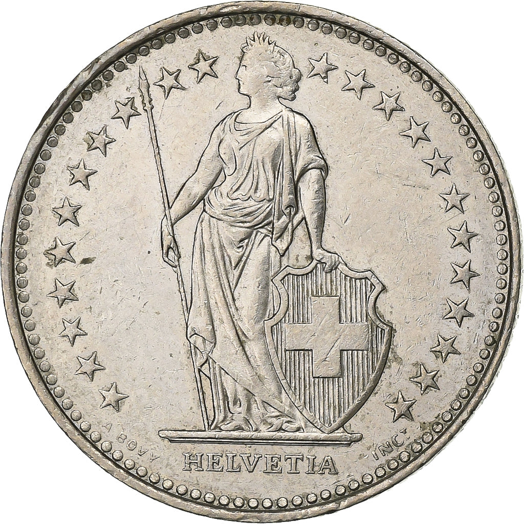 Schweiz, Franc, 1986, Bern, Kupfer-Nickel, SS+, KM:24a.3