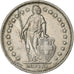 Switzerland, Franc, 1975, Bern, Copper-nickel, AU(55-58), KM:24a.1