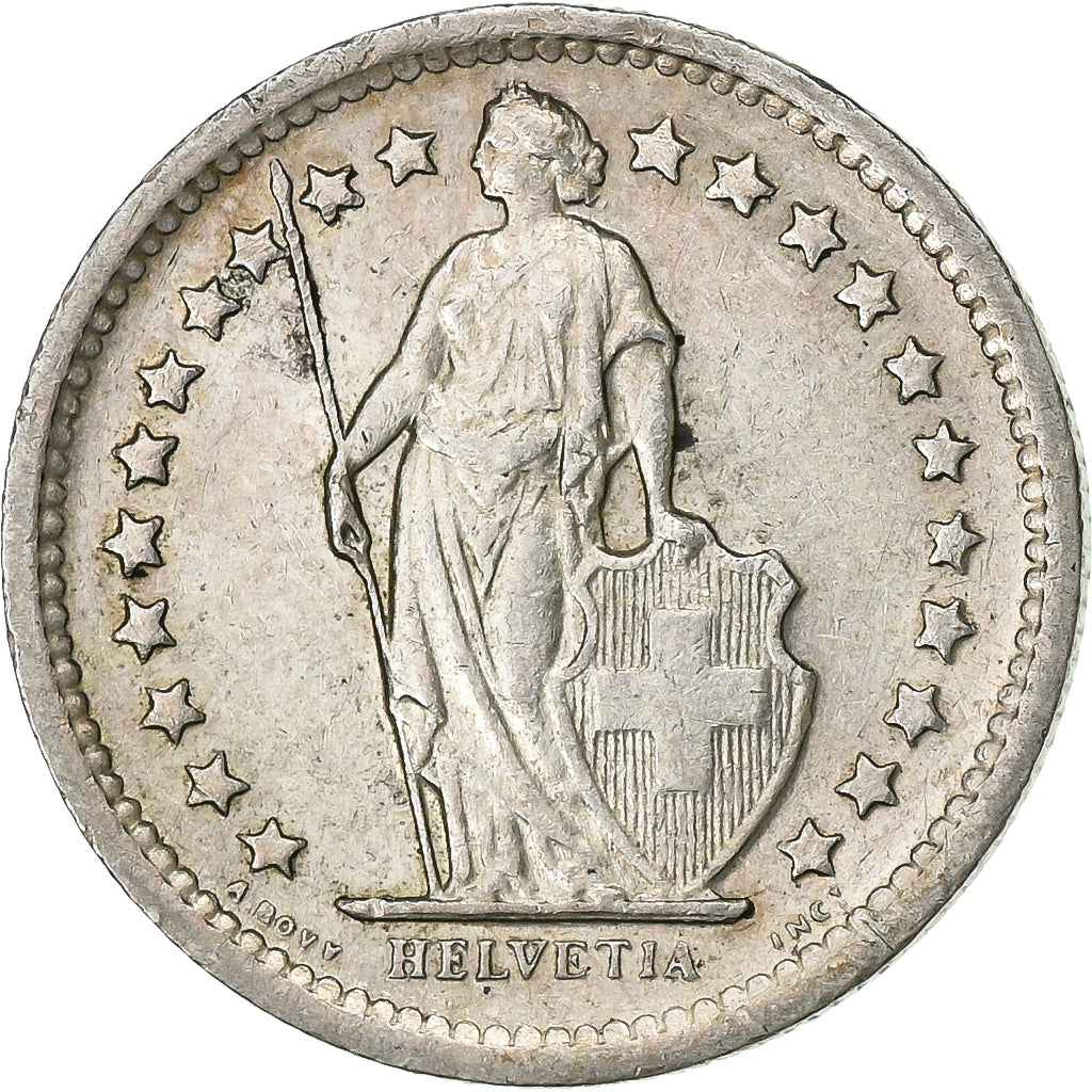 Switzerland, 1/2 Franc, 1967, Bern, Silver, AU(55-58), KM:23