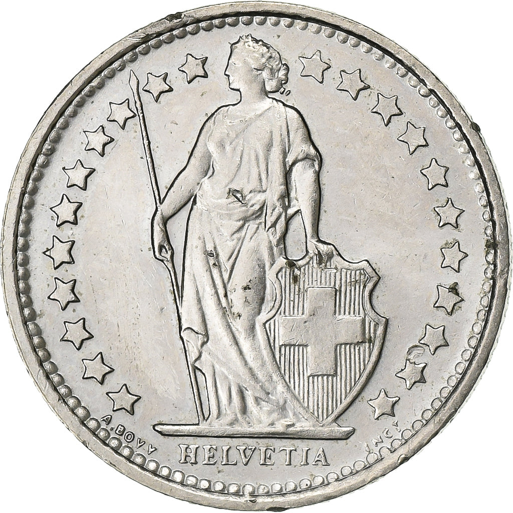 Schweiz, 1/2 Franc, 1973, Bern, Kupfer-Nickel, VZ, KM:23a.1