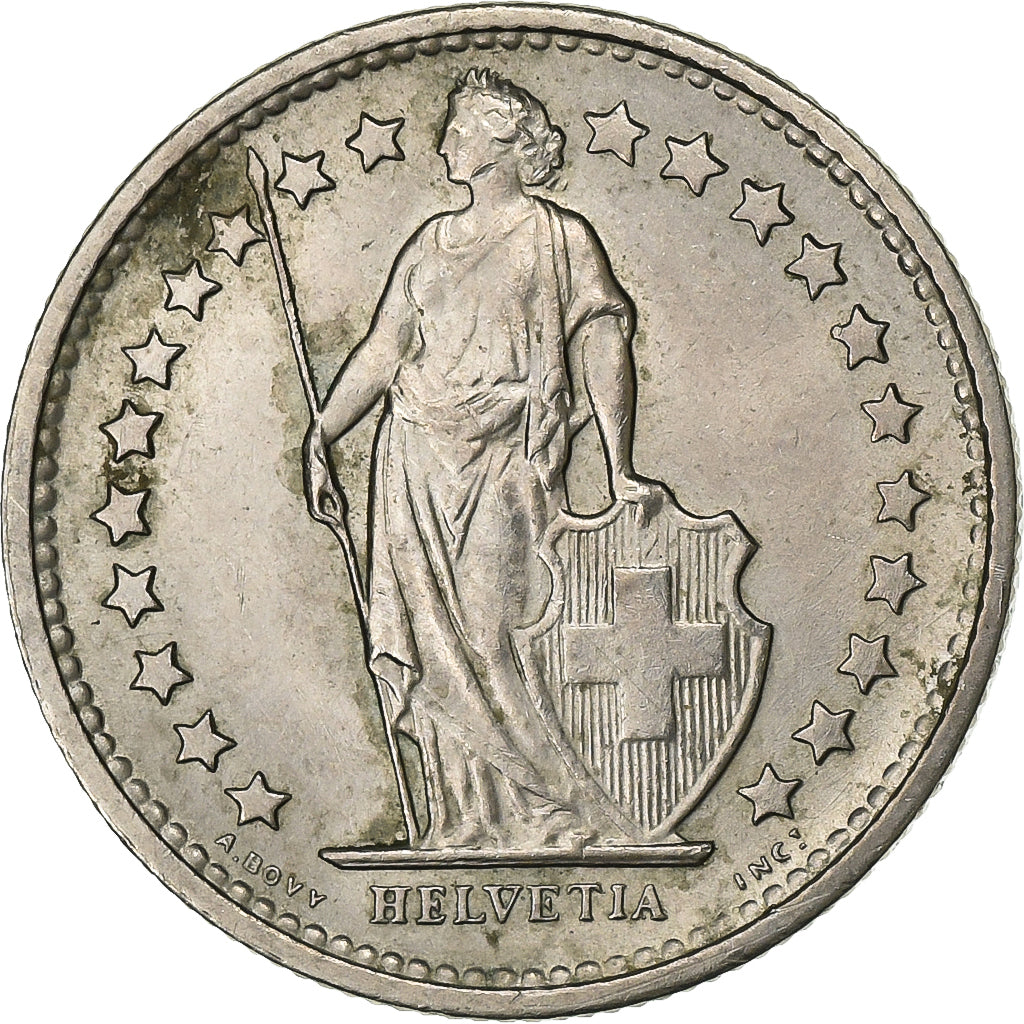 Schweiz, 1/2 Franc, 1968, Bern, Kupfer-Nickel, SS+, KM:23a.1