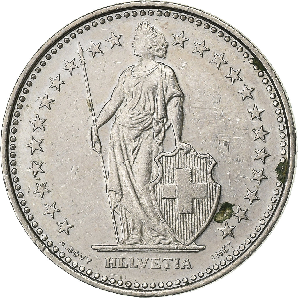 Schweiz, 1/2 Franc, 1987, Bern, Kupfer-Nickel, SS+, KM:23a.3