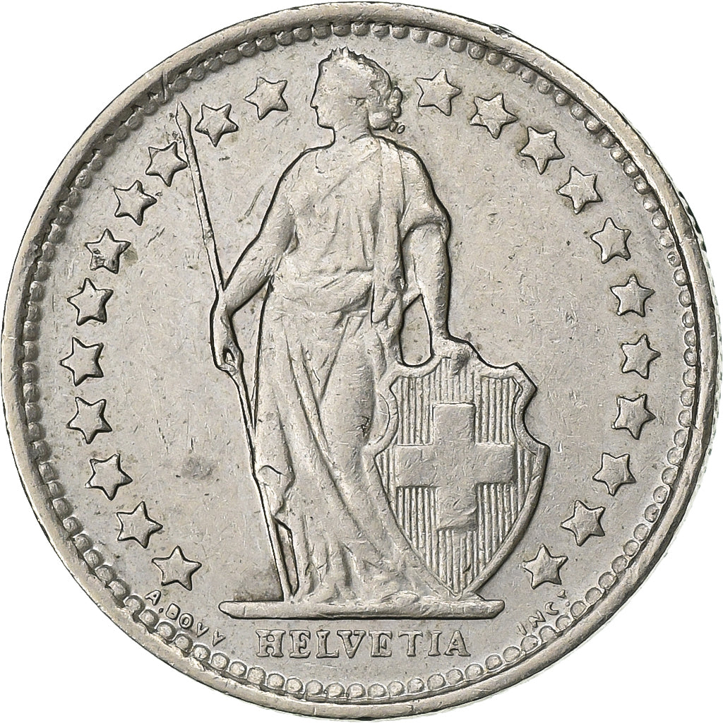 Schweiz, 1/2 Franc, 1972, Bern, Kupfer-Nickel, VZ, KM:23a.1