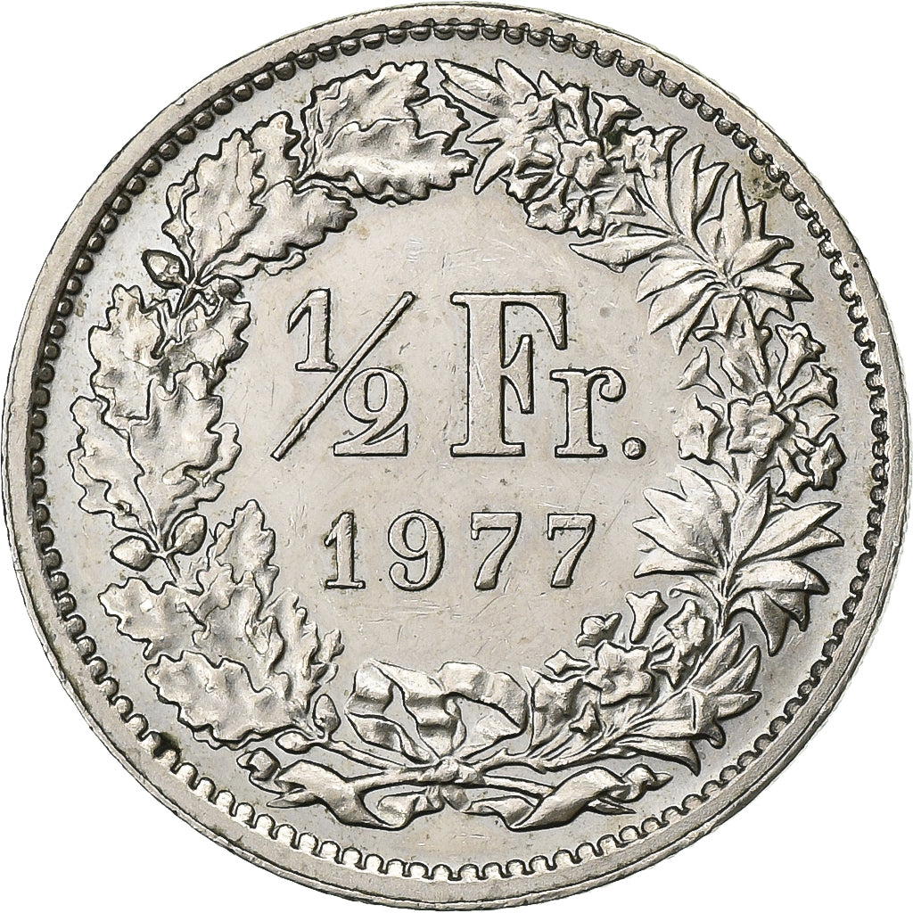 Svizzera, 1/2 Franc, 1977, Bern, Rame-nichel, SPL-, KM:23a.1