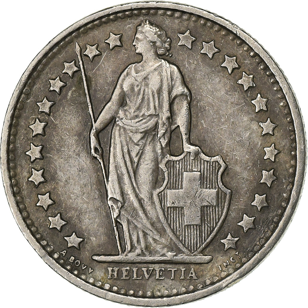 Svizzera, 1/2 Franc, 1974, Bern, Rame-nichel, BB, KM:23a.1