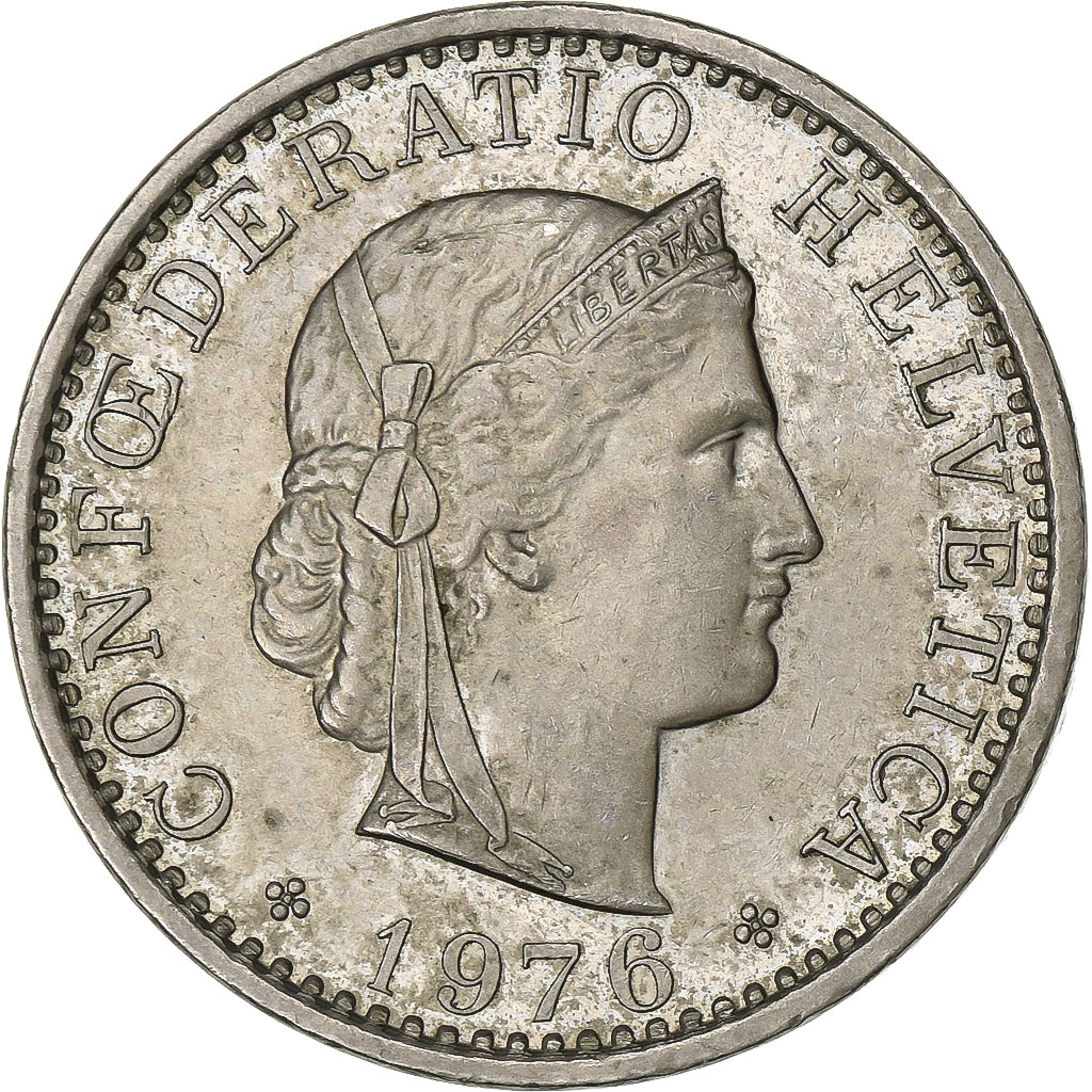 Svizzera, 20 Rappen, 1976, Bern, Rame-nichel, BB+, KM:29a