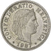 Suíça, 20 Rappen, 1987, Bern, Cobre-níquel, AU(50-53), KM:29a