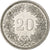 Svizzera, 20 Rappen, 1987, Bern, Rame-nichel, BB+, KM:29a