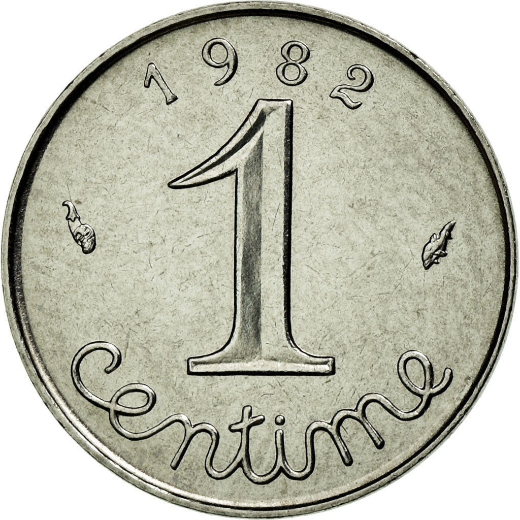 Coin, France, Épi, Centime, 1982, MS(65-70), Stainless Steel, Gadoury:91