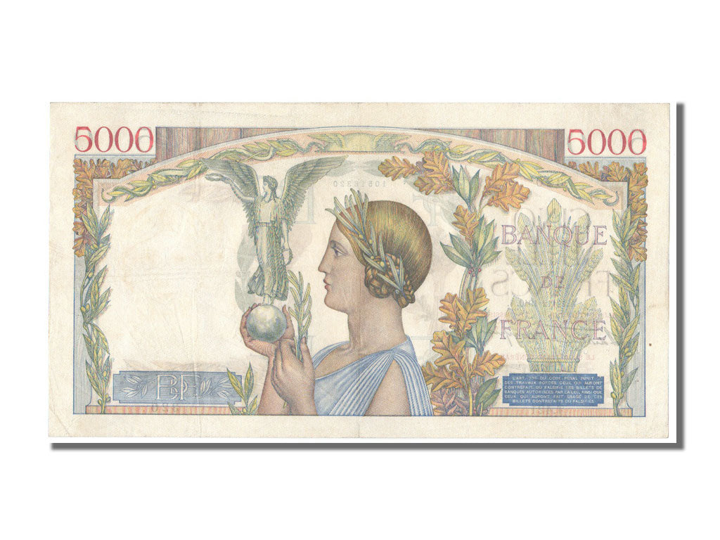 Billet, France, 5000 Francs, 5 000 F 1934-1944 ''Victoire'', 1940, 1940-12-12