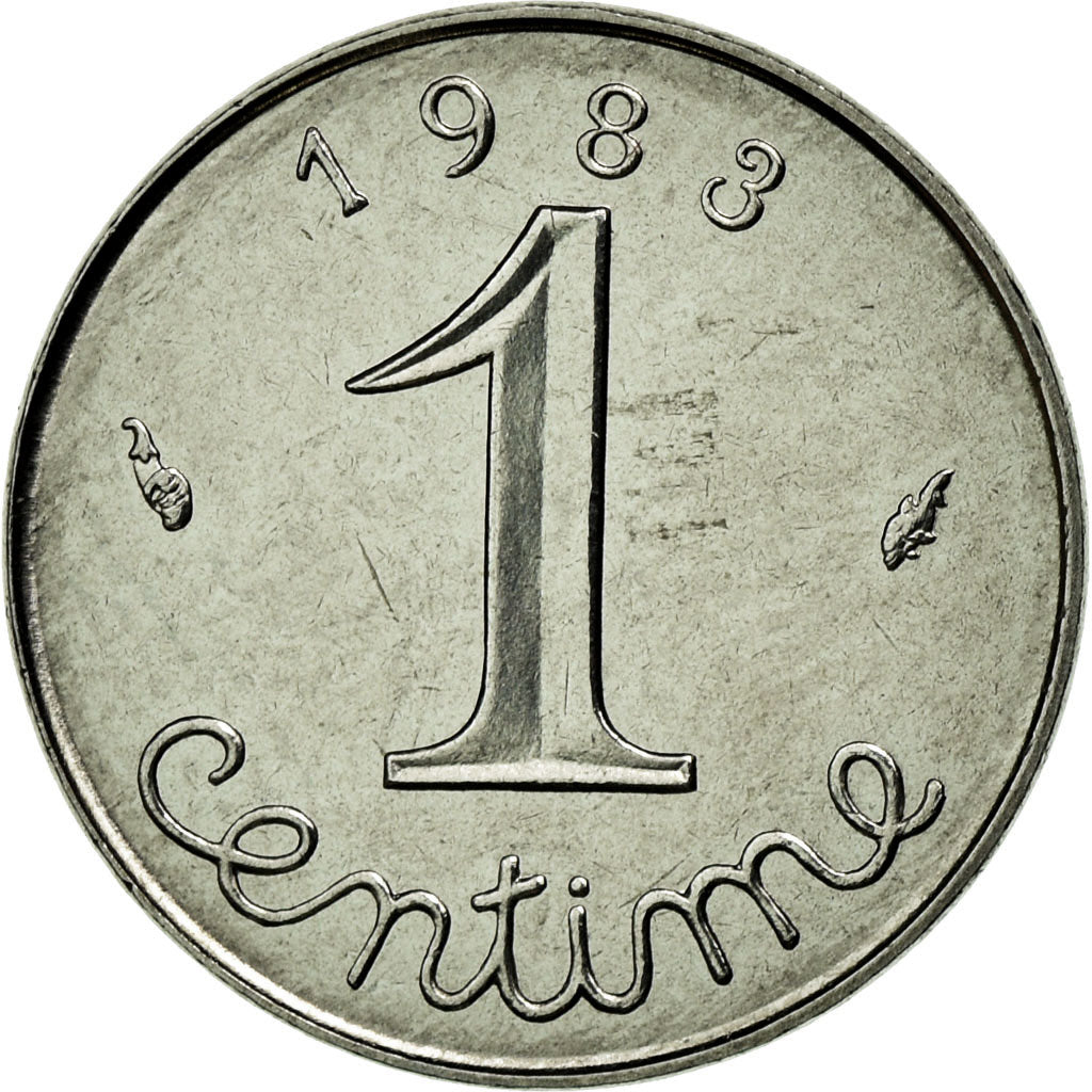 Coin, France, Épi, Centime, 1983, MS(65-70), Stainless Steel, Gadoury:91
