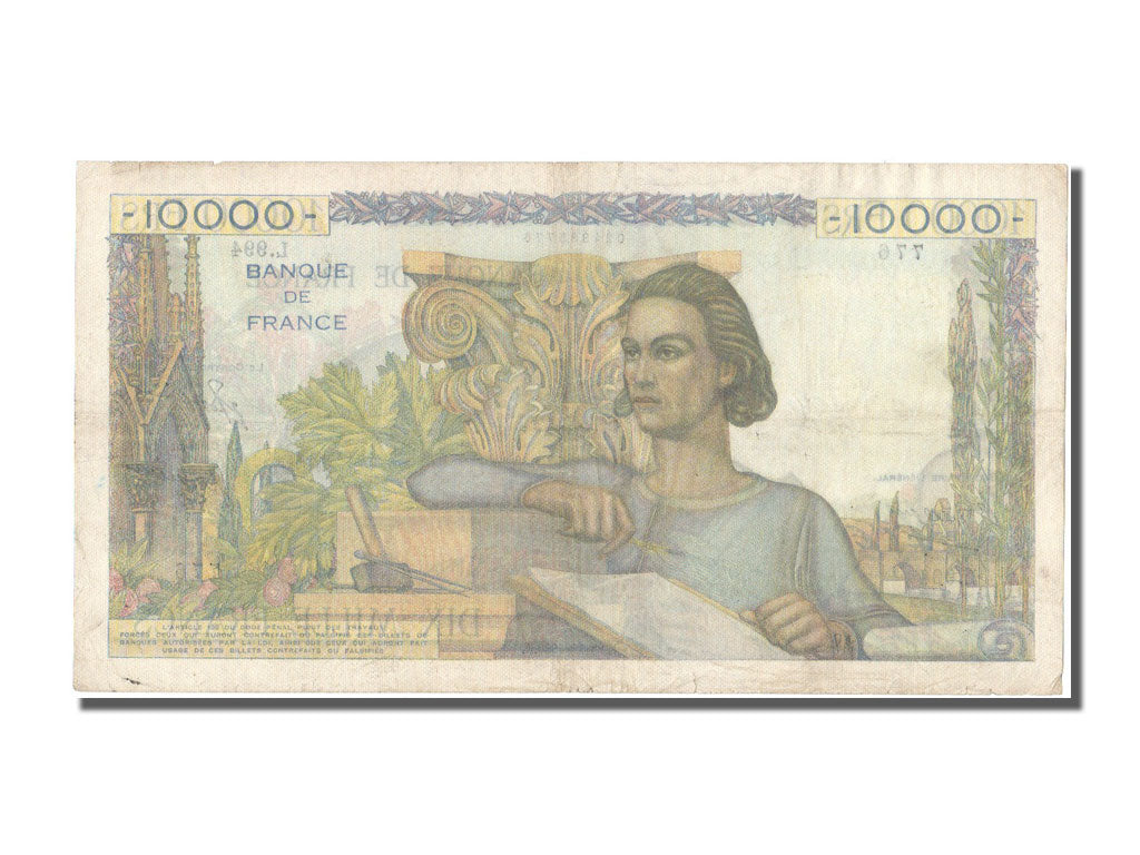 Geldschein, Frankreich, 10,000 Francs, 10 000 F 1945-1956 ''Génie Français''