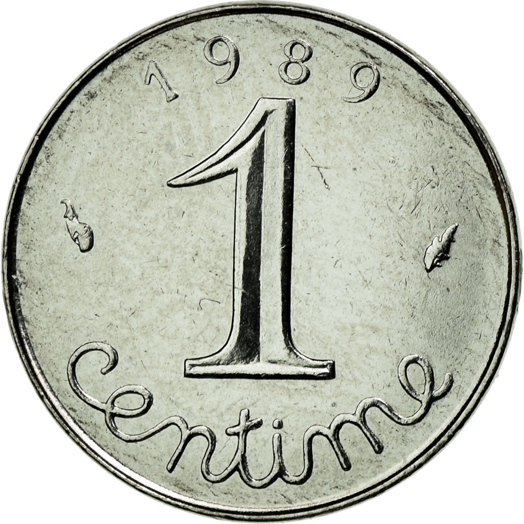 Coin, France, Épi, Centime, 1989, MS(65-70), Stainless Steel, Gadoury:91