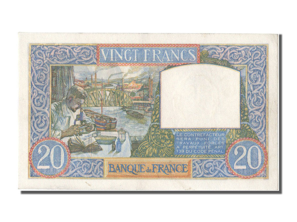 France, 20 Francs, Science et Travail, 1940, 1940-02-22, UNC(64), Fayette:12.2