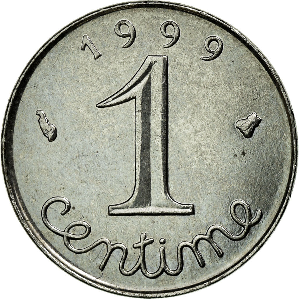 Coin, France, Épi, Centime, 1999, MS(65-70), Stainless Steel, Gadoury:91