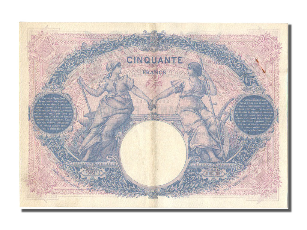 Banknote, France, 50 Francs, 50 F 1889-1927 ''Bleu et Rose'', 1926, 1926-07-03