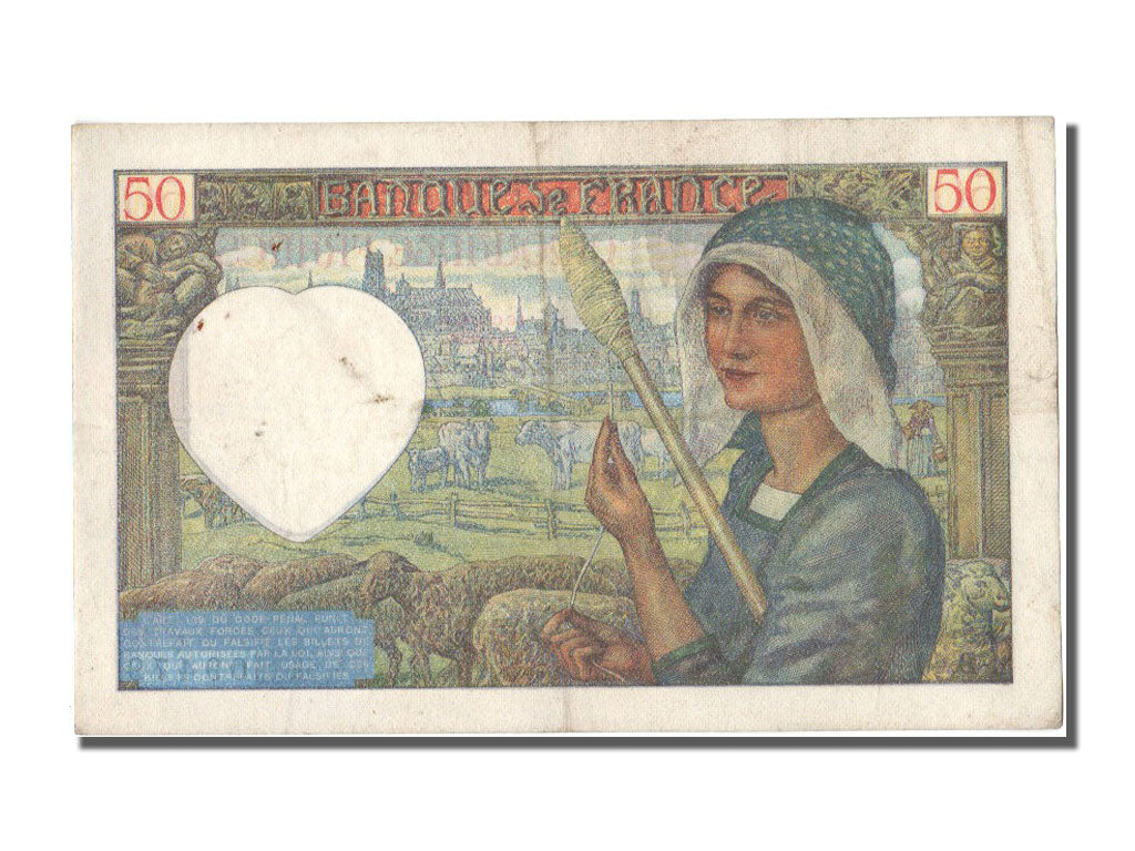 Biljet, Frankrijk, 50 Francs, 50 F 1940-1942 ''Jacques Coeur'', 1941