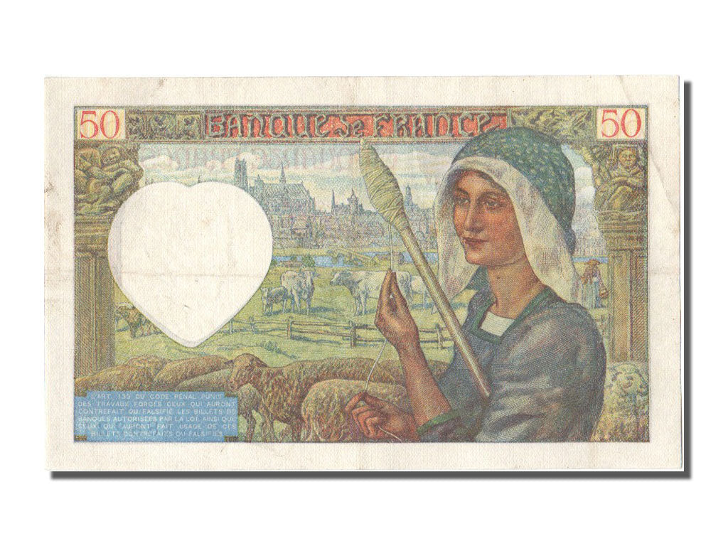 Billet, France, 50 Francs, 50 F 1940-1942 ''Jacques Coeur'', 1941, 1941-04-24