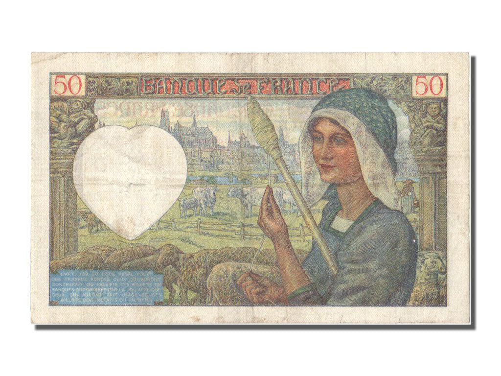 Biljet, Frankrijk, 50 Francs, 50 F 1940-1942 ''Jacques Coeur'', 1941