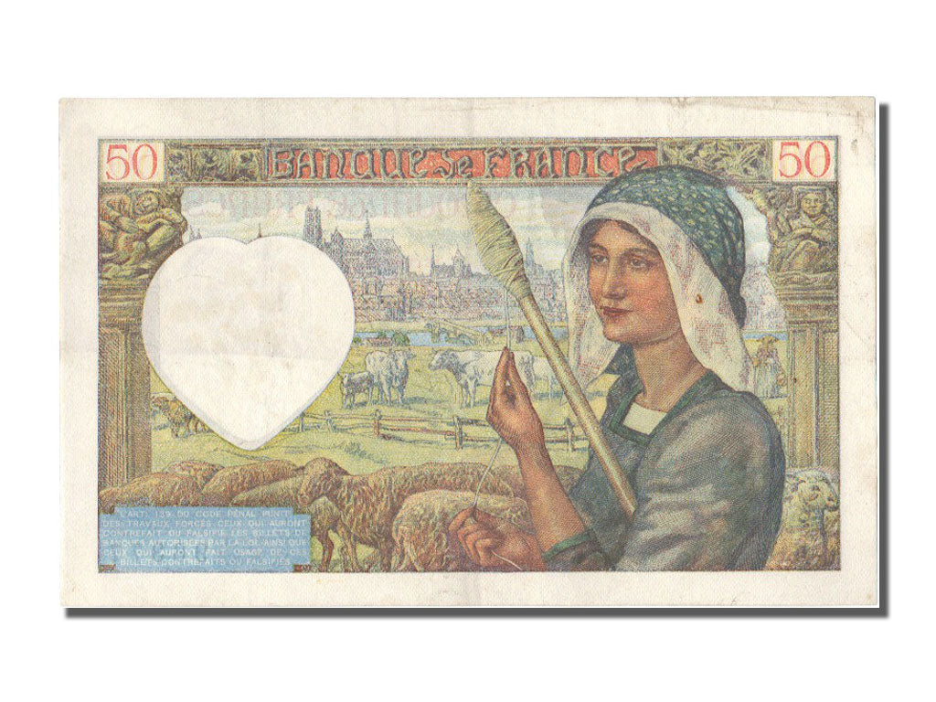 Biljet, Frankrijk, 50 Francs, 50 F 1940-1942 ''Jacques Coeur'', 1941