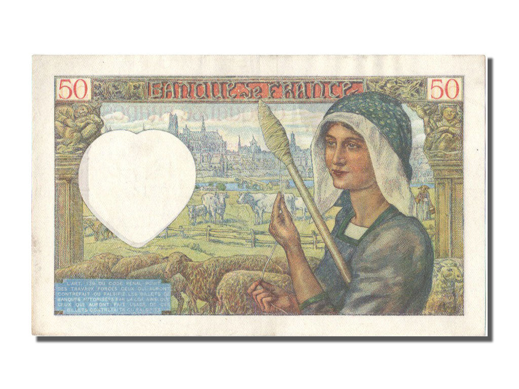 Biljet, Frankrijk, 50 Francs, 50 F 1940-1942 ''Jacques Coeur'', 1941