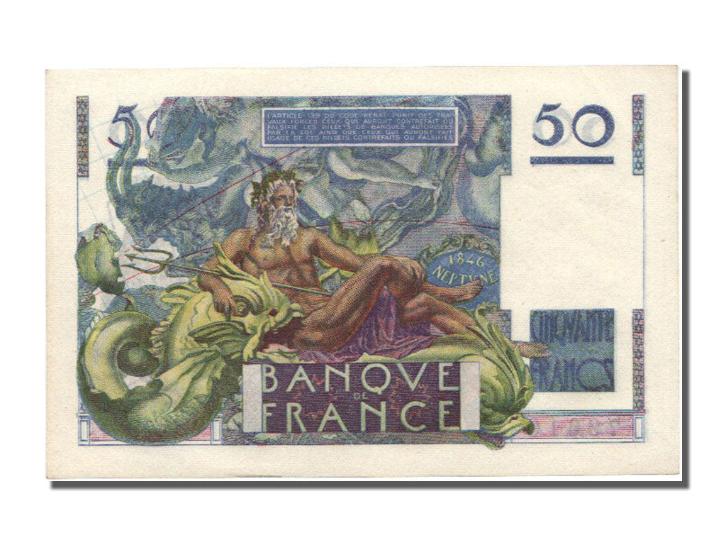 Biljet, Frankrijk, 50 Francs, 50 F 1946-1951 ''Le Verrier'', 1947, 1947-03-20