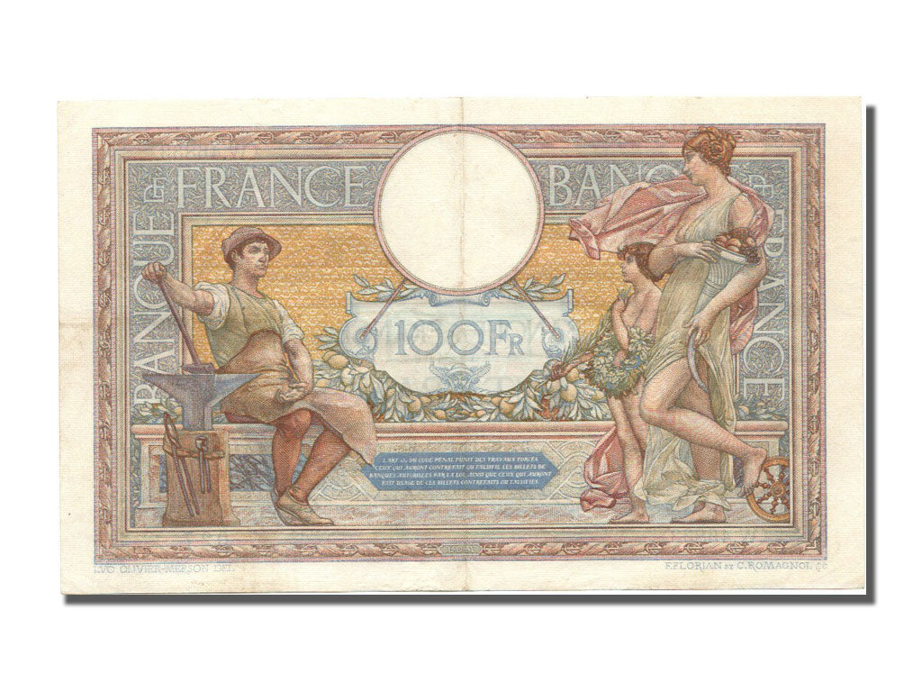 Billet, France, 100 Francs, 100 F 1908-1939 ''Luc Olivier Merson'', 1934
