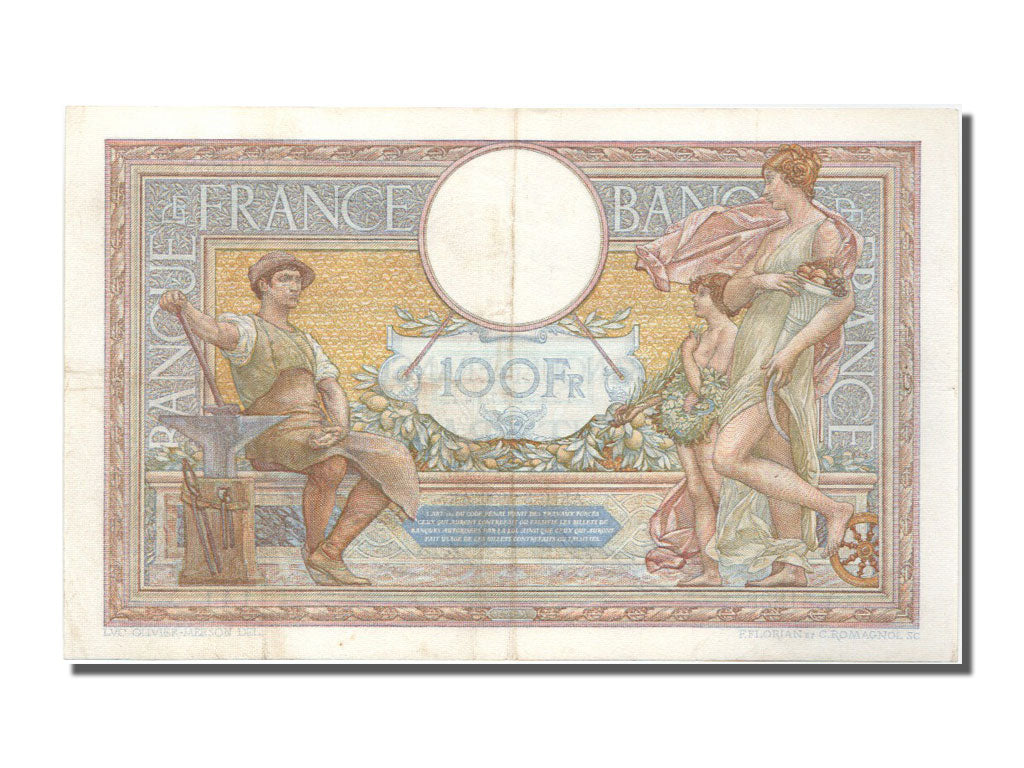 Billet, France, 100 Francs, 100 F 1908-1939 ''Luc Olivier Merson'', 1936