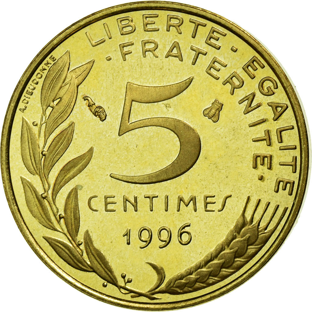 Coin, France, Marianne, 5 Centimes, 1996, Paris, MS(65-70), Aluminum-Bronze