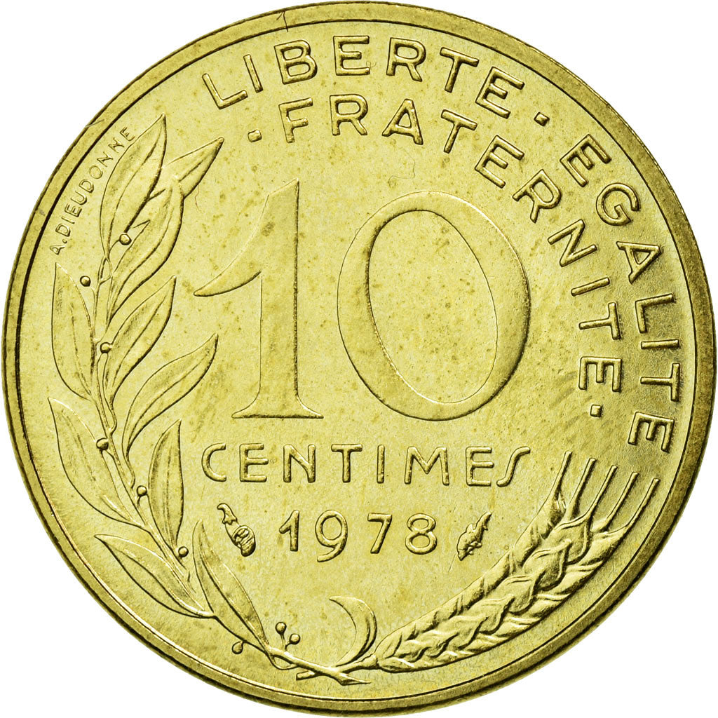 Coin, France, Marianne, 10 Centimes, 1978, MS(65-70), Aluminum-Bronze