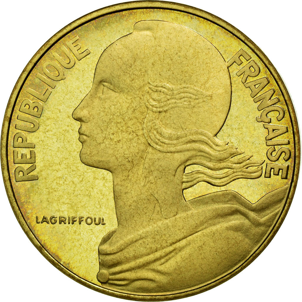 Munten, Frankrijk, Marianne, 20 Centimes, 1991, Paris, FDC, Aluminum-Bronze