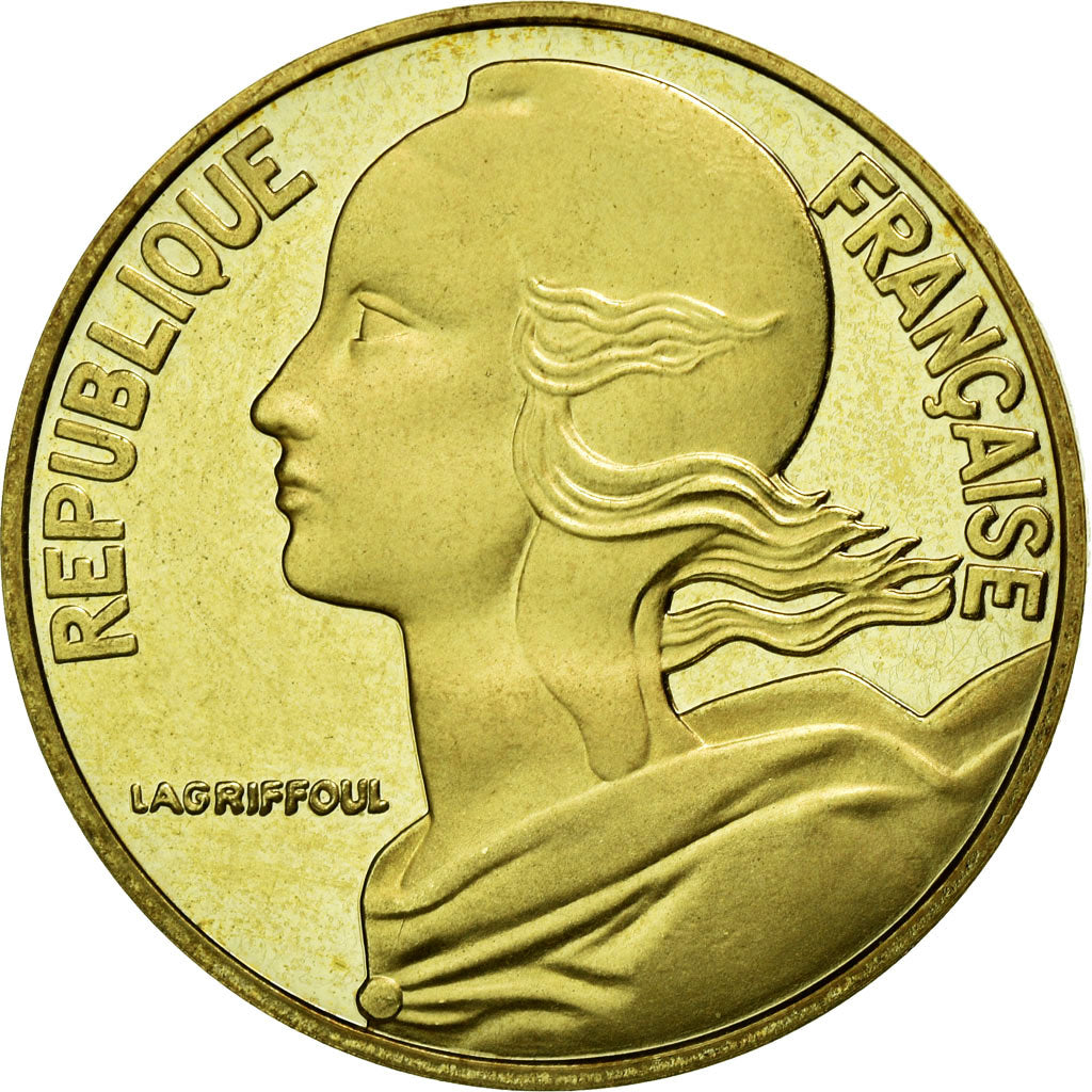 Munten, Frankrijk, Marianne, 20 Centimes, 1996, Paris, FDC, Aluminum-Bronze