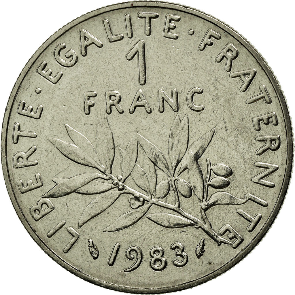 Coin, France, Semeuse, Franc, 1983, Paris, MS(65-70), Nickel, Gadoury:474